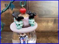 Disney Snow White Evil Queen Hanging Snow Globe Pre-owned with Stand