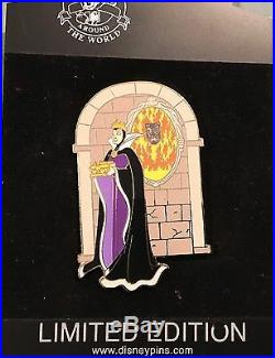 Disney Snow White Evil Queen Heart Box Flaming Evil Magic Mirror Pin Le 500