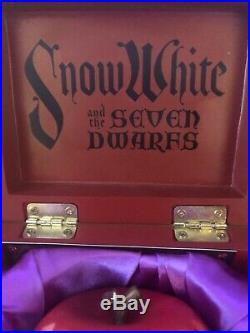 Disney Snow White Evil Queen Heart box & crystal apple ornament LE RARE