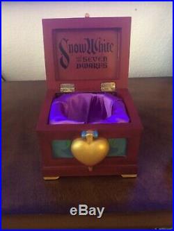 Disney Snow White Evil Queen Heart box & crystal apple ornament LE RARE