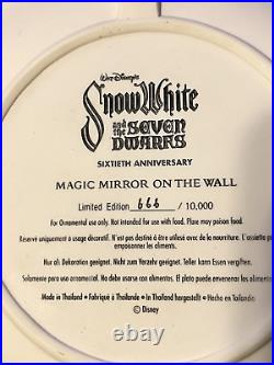 Disney Snow White Evil Queen Magic Mirror 3D Plate in Box COA Limited Edition