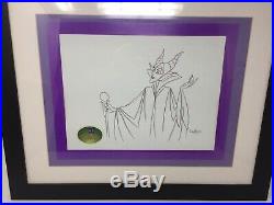 Disney Snow White Evil Queen Maleficent Production Animation Art Cel Pencil