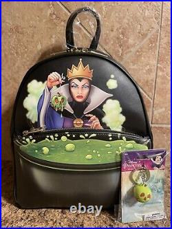 Disney Snow White Evil Queen Mini Backpack with Bag Charm Poison Apple EXCLUSIVE