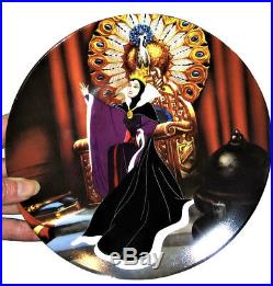 Disney Snow White Evil Queen Plate Ceramic Signed Numbered Villains Vintage Gift
