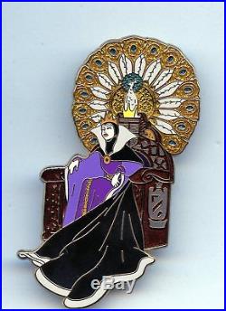 Disney Snow White Villain Evil Queen on Peacock Throne Art Nouveau Jumbo LE Pin