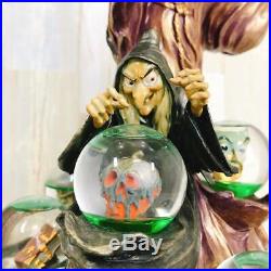 Disney Snow White Witch Old Evil Queen Poison Apple Snow Globe Figure With Light