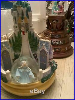 Disney Snowglobe Snow globe LOT 10 Snow White Fantasia Evil Queen Belle MUST SEE