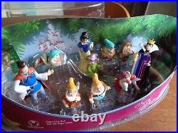 Disney Store Exclusive Princess Snow White Seven Dwarfs Evil Queen Figurine Set