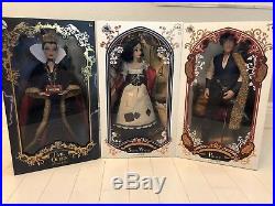 Disney Store SNOW WHITE, EVIL QUEEN, PRINCE 17 DOLLS Set Limited Edition NEW