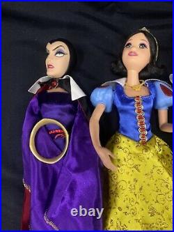 Disney Store Snow White The Prince Doll Rare/Evil Queen/7 Dwarfs/Snow White Doll