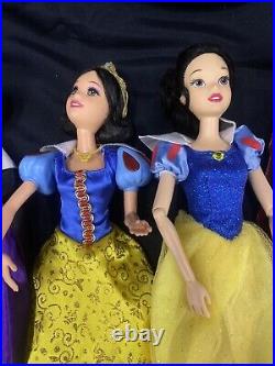 Disney Store Snow White The Prince Doll Rare/Evil Queen/7 Dwarfs/Snow White Doll