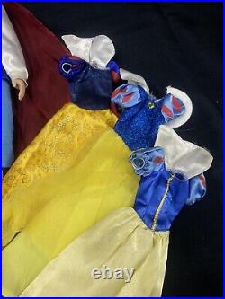 Disney Store Snow White The Prince Doll Rare/Evil Queen/7 Dwarfs/Snow White Doll