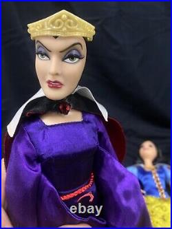 Disney Store Snow White The Prince Doll Rare/Evil Queen/7 Dwarfs/Snow White Doll