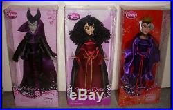 Disney Store Villains earliest set of 3, Mother Gothel, Maleficent, Evil Queen