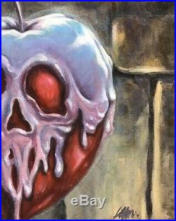 Disney The Poison Apple- Snow White/ Old Hag/Evil Queen- oil painting signed