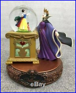 Disney Villains Evil Queen Crystal Ball Snow White Spinning Snow Globe