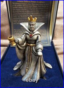 Disney Villains Evil Queen Pewter Snow White Rare With COA 352 Of 2000