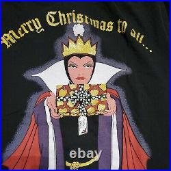 Disney Villains Snow White Evil Queen Vintage 90s Christmas Tshirt OSFA single s