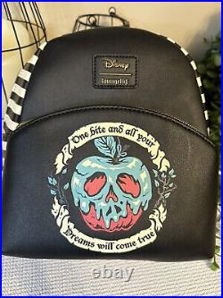 Disney Villians NWT Loungefly Mini Backpack 4 Evil Queen Poison Apple Snow White