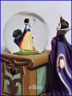 Disney Villians Snow Globe Evil Queen Snow White Spinning Crystal Ball RARE