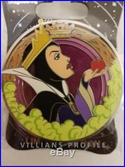Disney WDI Pin Villain Profile Evil Queen Snow White Seven Dwarfs LE250 Pins