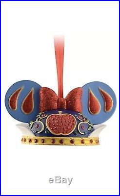 Disney World, Retired Signature Evil Queen Shoe Hat Ornament Snow White Lot Of 4