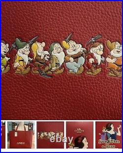 Disney X Coach City Tote withSignature Canvas Interior & Evil Queen & Snow White