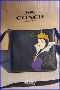 Disney X Coach Rowan File Bag With Evil Queen Motif, NWT