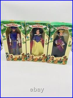 Disney's Snow White, Evil Queen And Prince 11.5 Jointed Dolls in original boxes