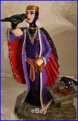 Disneys Vintage Snow White and The Seven Dwarves with Evil Queen. Handpainted