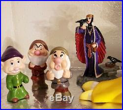 Disneys Vintage Snow White and The Seven Dwarves with Evil Queen. Handpainted