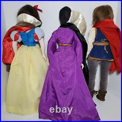 Dolls by Jerri 1983 Disney Snow White, Prince, Evil Queen 20 Porcelain Doll Lot