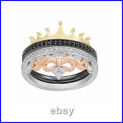 Enchanted Disney Fine Jewelry Evil Queen Villain Snow White Ring Set 925 Silver