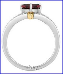 Enchanted Disney Snow White Evil Queen Garnet 925/10K Diamond Ring- GENUINE- USA