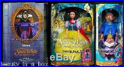 Evil Queen Doll Great Villains Disney Snow White Dwarfs Dopey Sneezy Lot 3 G