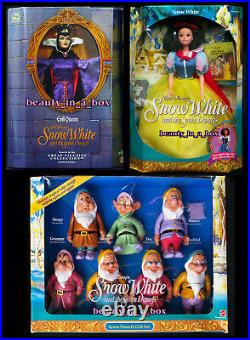 Evil Queen Great Villains Snow White Doll and the Seven Dwarfs & 7 Disney Lot 9