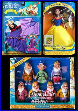 Evil Queen Mask Costume Snow White Doll and the Seven Dwarfs & 7 Disney Lot 9