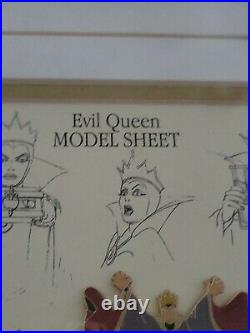 Evil Queen Model sheet, LE pin set Framed