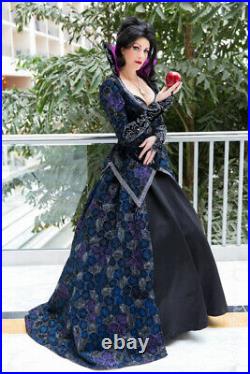 Evil Queen Regina Once Upon A Time Snow White Cosplay Costume Gown FREE SHIP