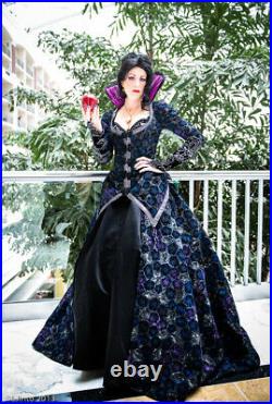 Evil Queen Regina Once Upon A Time Snow White Cosplay Costume Gown FREE SHIP