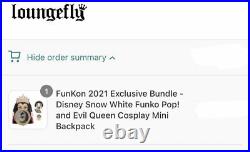 Funkon 2021 Virtual Con Snow White Evil Queen Mini Backpack Loungefly CONFIRMED