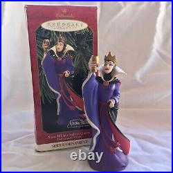 Hallmark Keepsake Snow White Evil Queen Disney Maleficent Ornament Dwarfs Lot 3