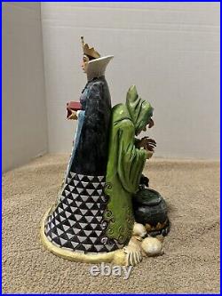 Jim Shore Disney Wicked Double Sided Evil Queen /Old Hag Snow White. Flawed