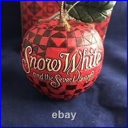 Jim Shore Snow White Apple Carved Xmas Apple Ornament Walt Disney Showcase Rare