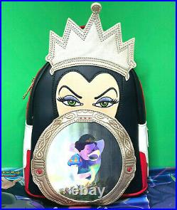 LOUNGEFLY DISNEY VILLIANS EVIL QUEEN MINI BACKPACK FUNKON EXCLUSIVE With PROTECTOR