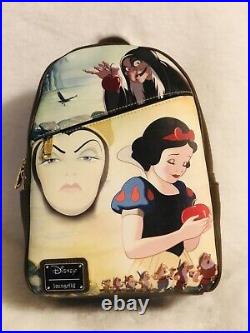 LOUNGEFLY NWT DEC SNOW WHITE/EVIL QUEEN BACKPACK RE-Release NWT Good vs Evil