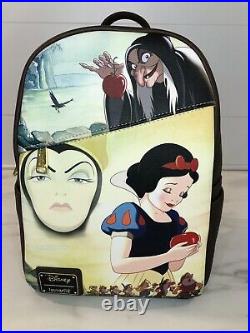 LOUNGEFLY NWT DEC SNOW WHITE/EVIL QUEEN BACKPACK Re-release EXCLUSIVE IN HAND