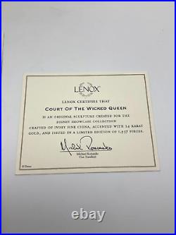 Lenox Disney Showcase Snow White Court Of The Wicked Queen NEW IN BOX COA
