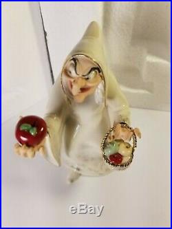 Lenox Disney showcase snow white try an apple dearie figurine evil queen hag New