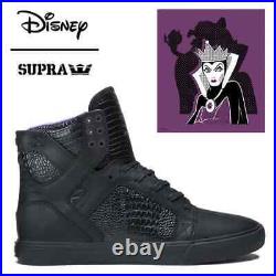 Limited Edition Supra x Disney Snow White Skytop 1 Evil Queen US5.0 Black Shoes